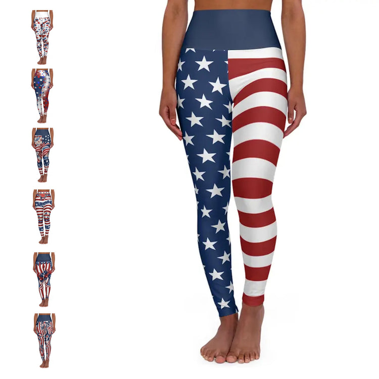 Leggings - High Waist - Patriotic
