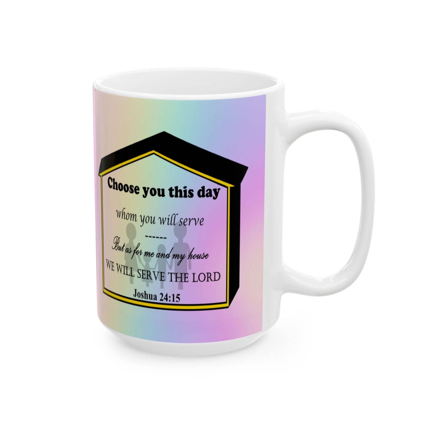 Colorful Ceramic Coffee Mug with Inspirational Bible Verse – Christian Gift for Women or Men, (11oz, 15oz), (11oz, 15oz) - Printspirationz