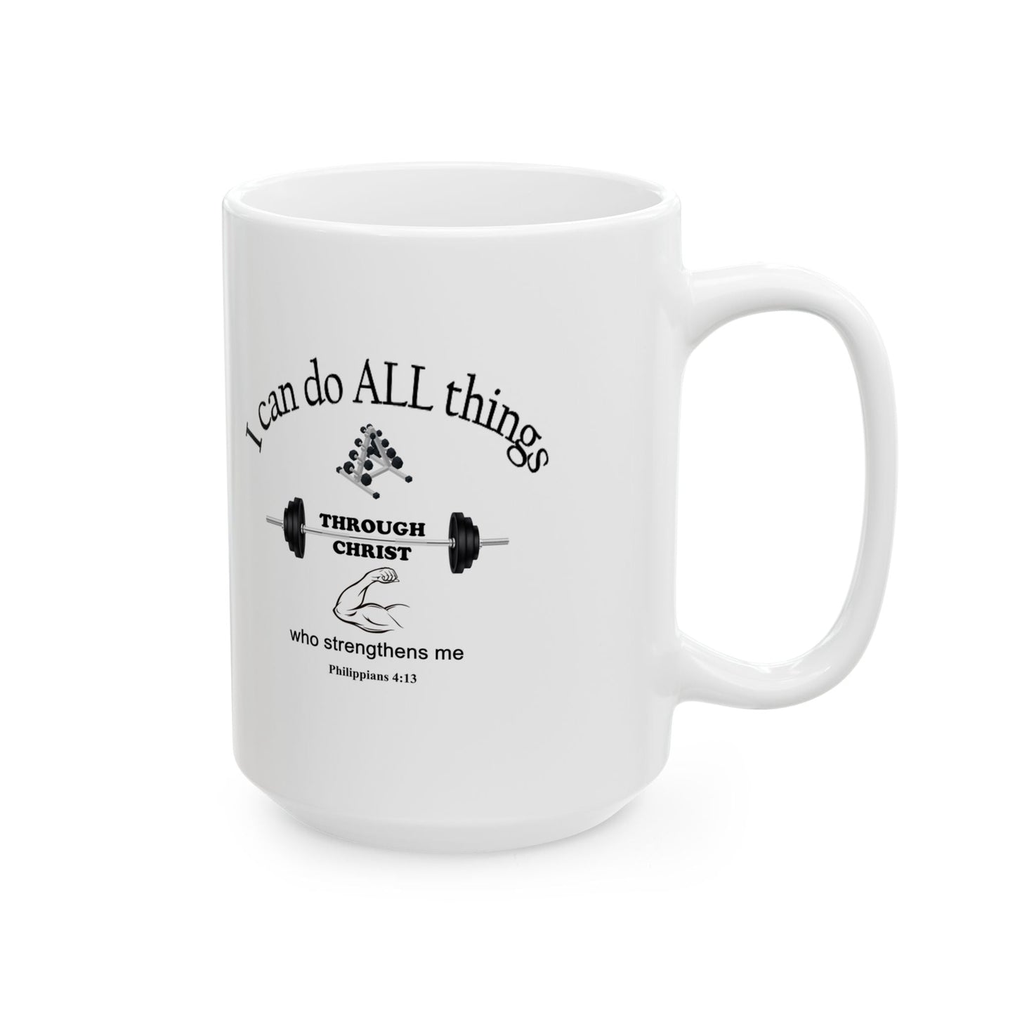 Ceramic Coffee Mug with Inspirational Bible Verse – Christian Gift for Women or Men, (11oz, 15oz), (11oz, 15oz), (11oz, 15oz) - Printspirationz