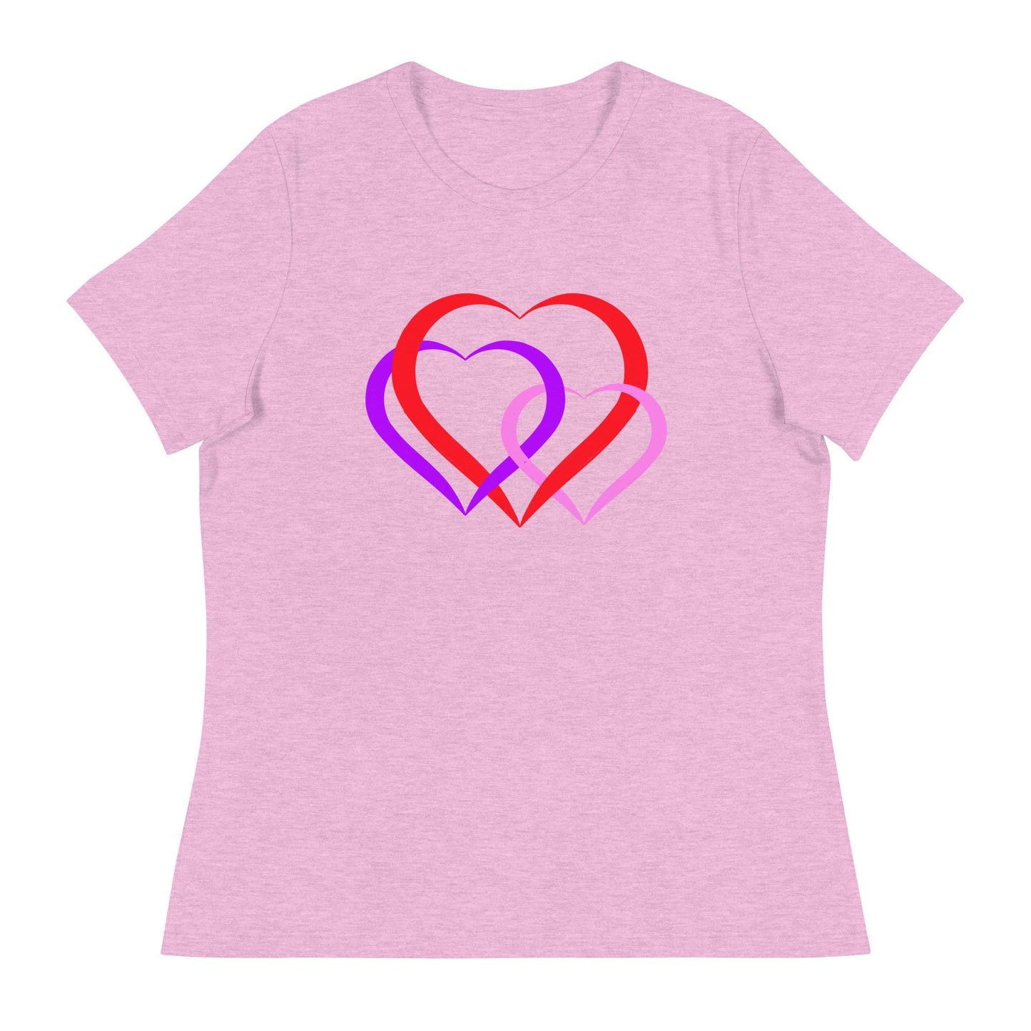 Linked Hearts Design T-Shirt For Women Romantic Tee for Couples Love Tee| Perfect Gift for Women on Valentine's Day - Printspirationz