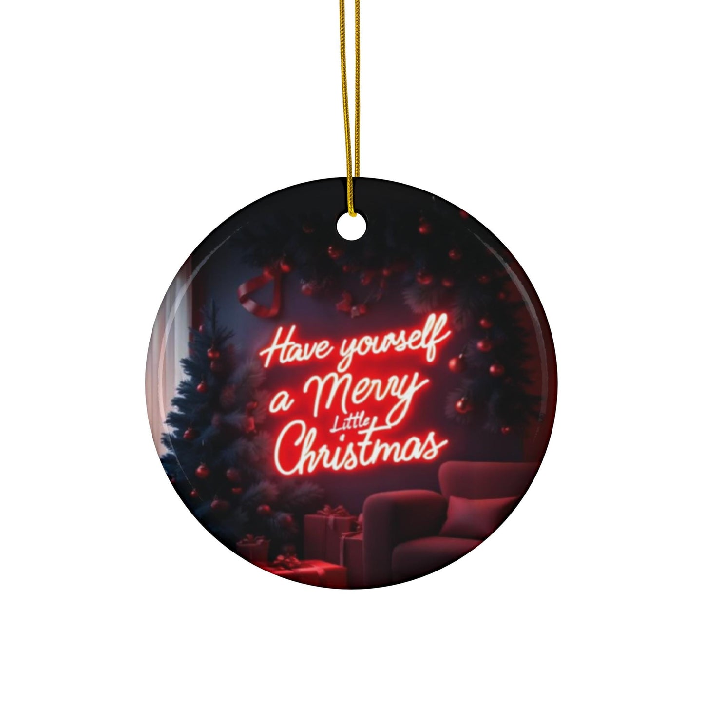 Ceramic Ornament, Festive Holiday Decor, Christmas Tree Decoration, Xmas Ornament, Holiday Gift, Ceramic Bauble, Have Yourself A Merry Xmas - Printspirationz