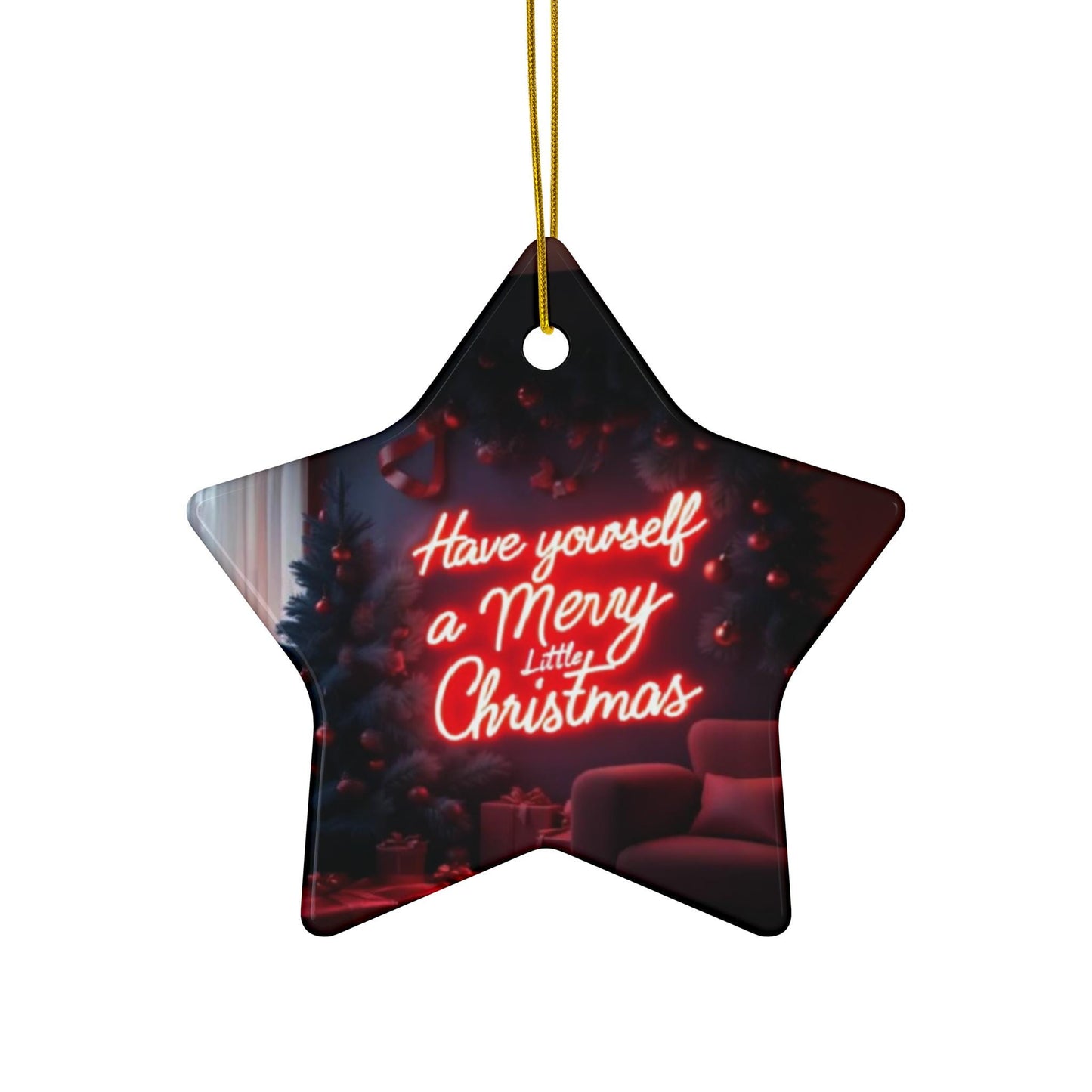 Ceramic Ornament, Festive Holiday Decor, Christmas Tree Decoration, Xmas Ornament, Holiday Gift, Ceramic Bauble, Have Yourself A Merry Xmas - Printspirationz