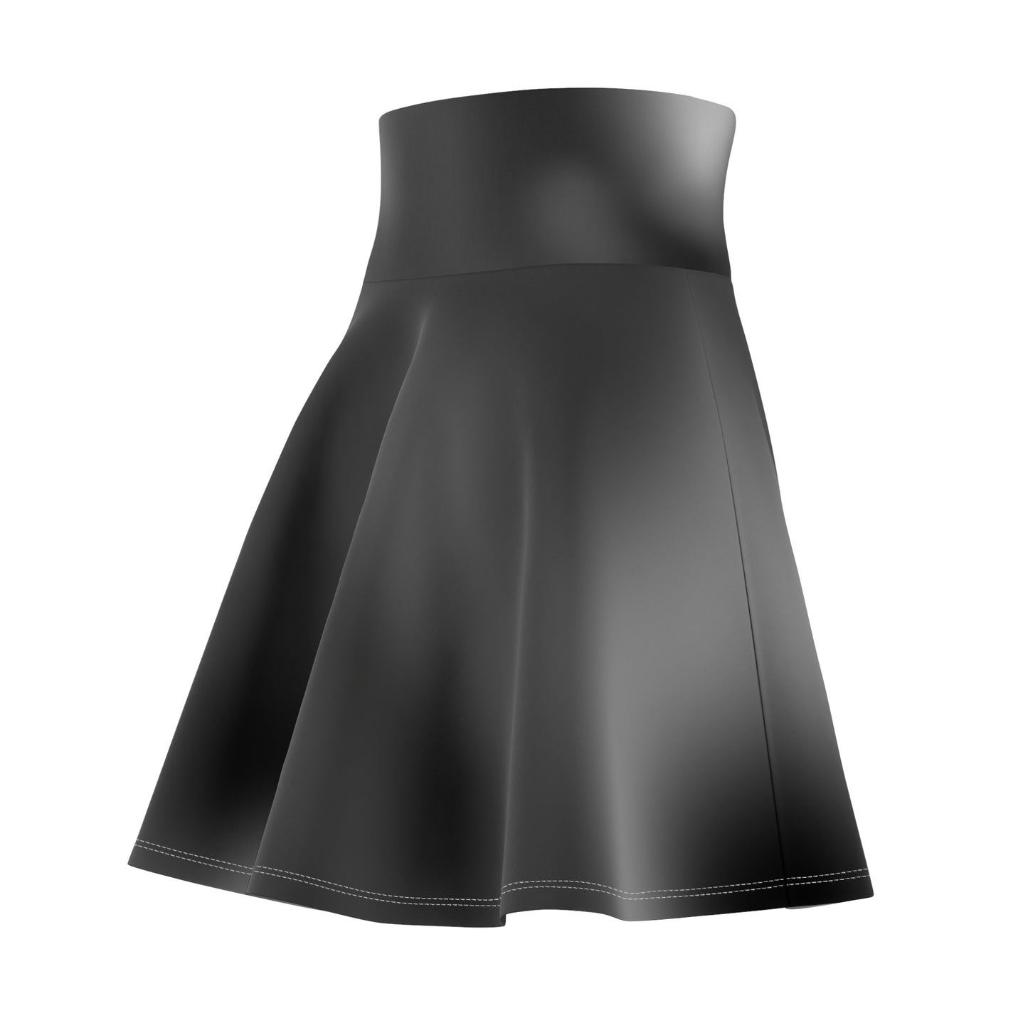 Black Gradient Colored Skater Skirt - Versatile High Waist Ombre - Perfect for Mixing and Matching Colors (AOP) - Printspirationz