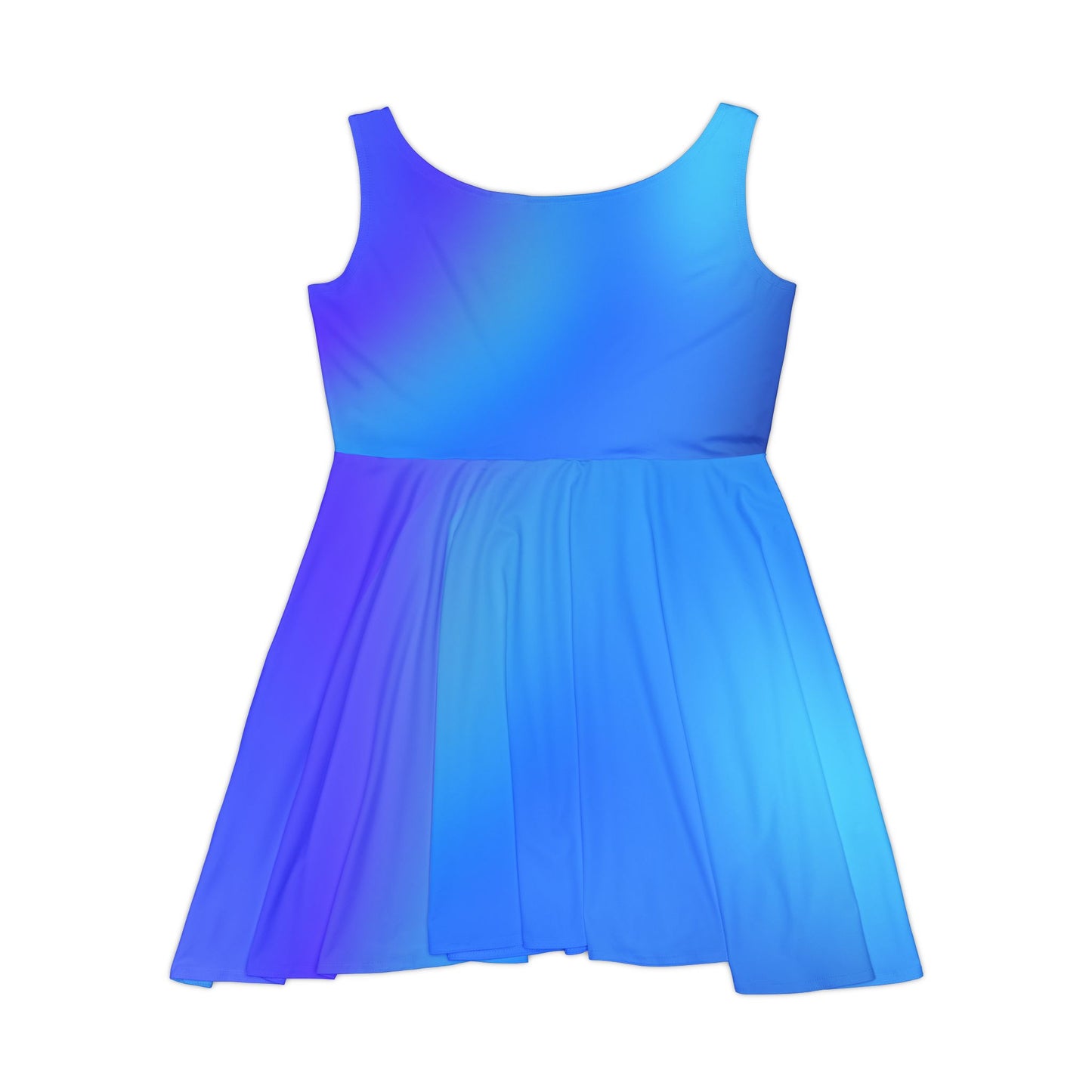 Blue Gradient Colored Skater Dress - Perfect for any Occasion - Printspirationz
