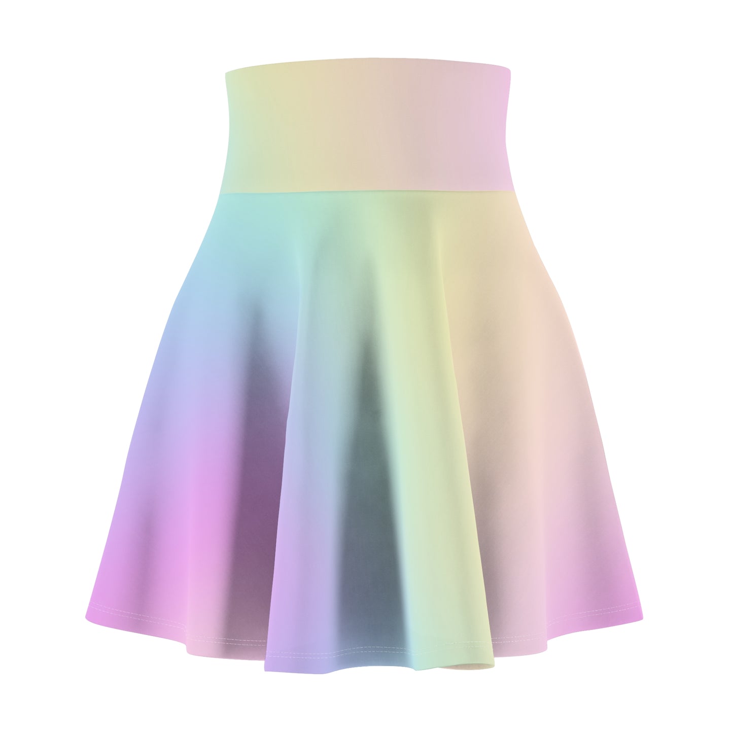 Pastel Rainbow Skater Skirt - Cute. Flirty, and Feminine Design for Spring - Printspirationz