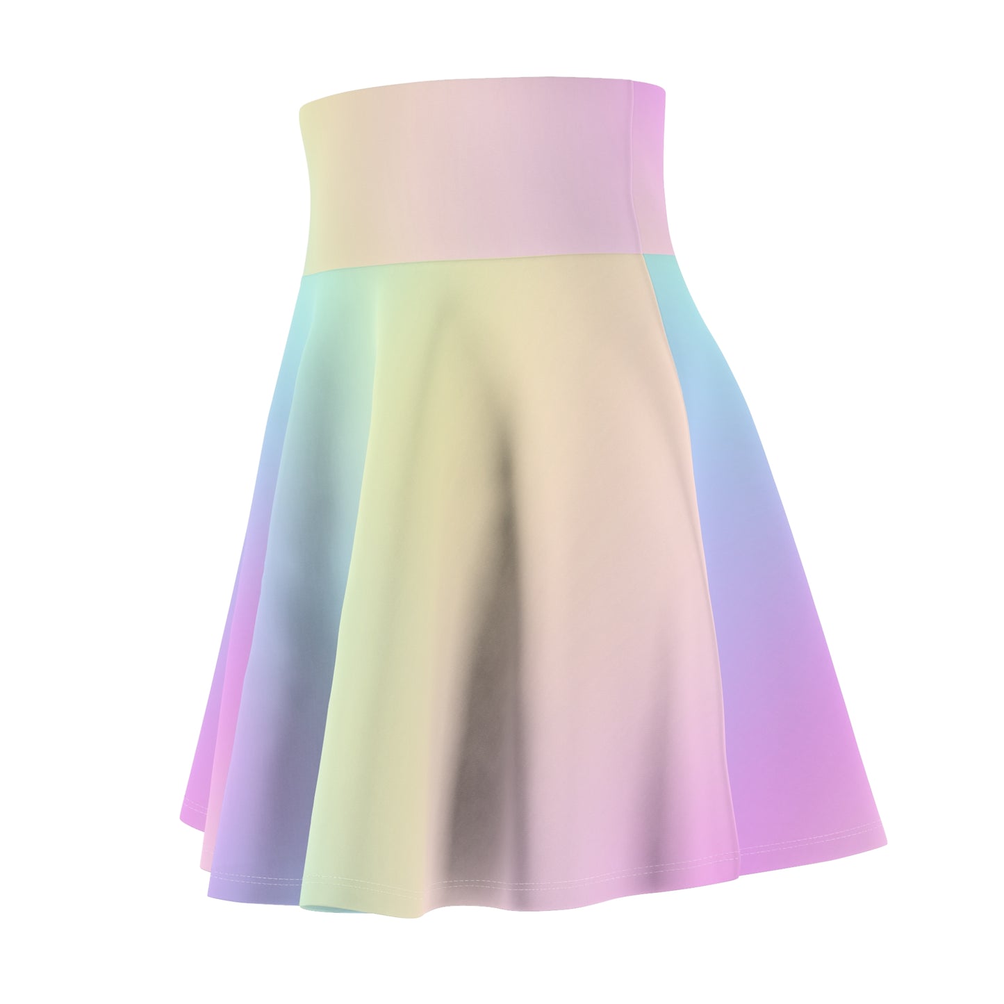 Pastel Rainbow Skater Skirt - Cute. Flirty, and Feminine Design for Spring - Printspirationz