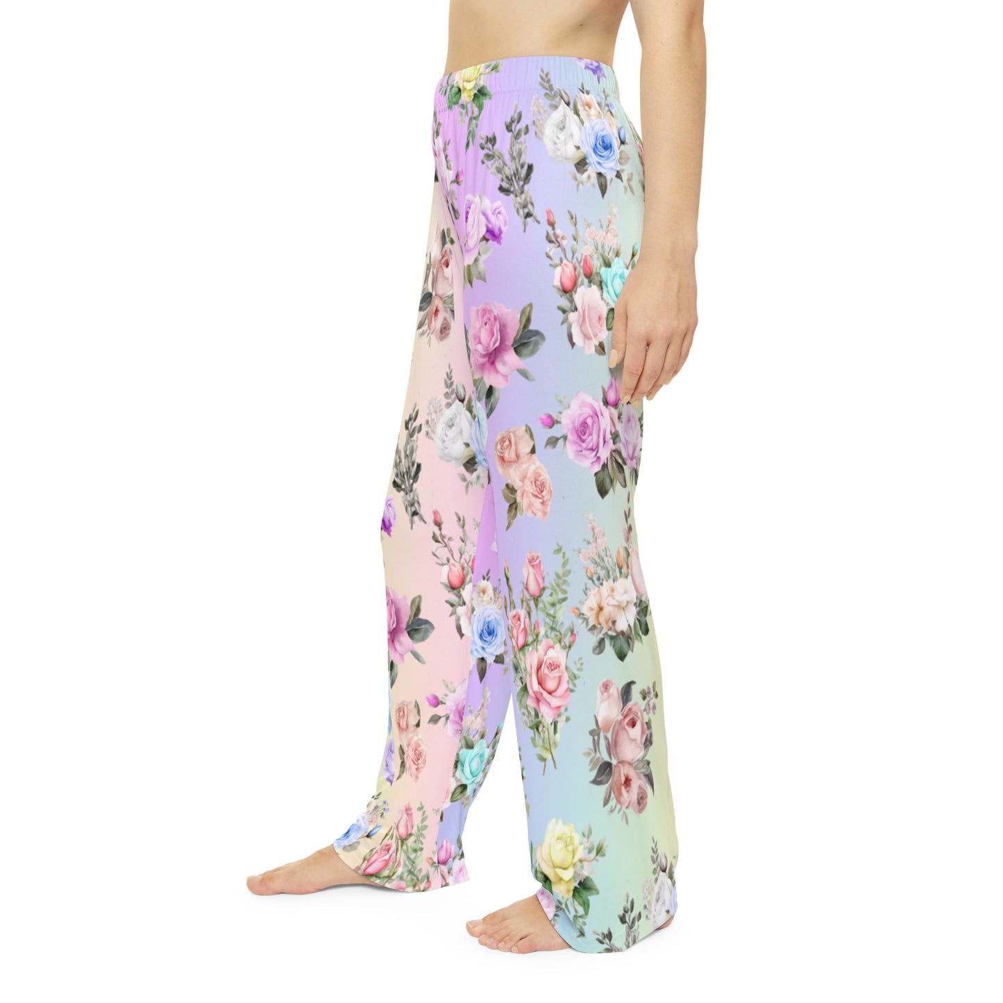 Pink Floral Pajama Pants - Printspirationz