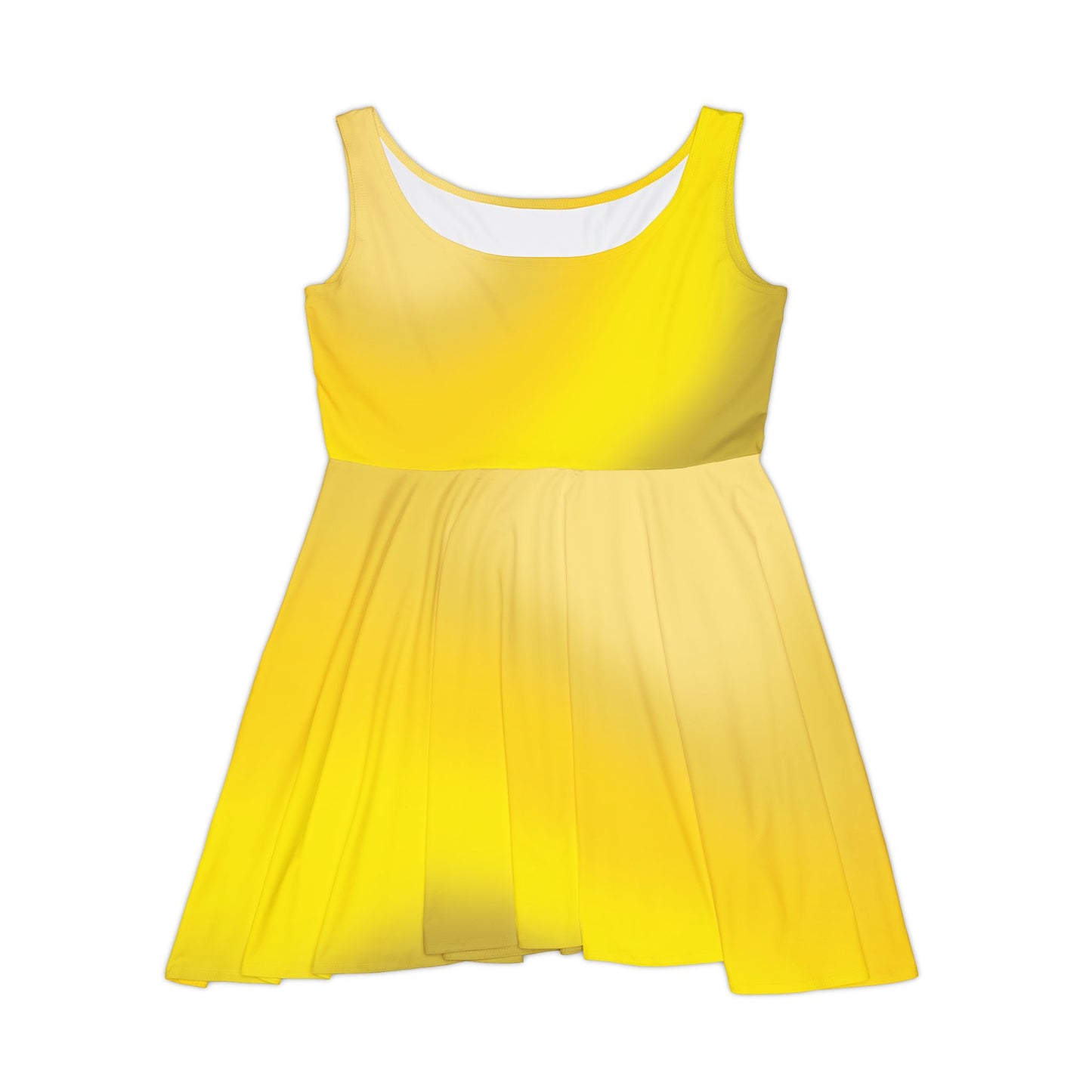Yellow Gradient Colored Skater Dress - Perfect for any Occasion - Printspirationz