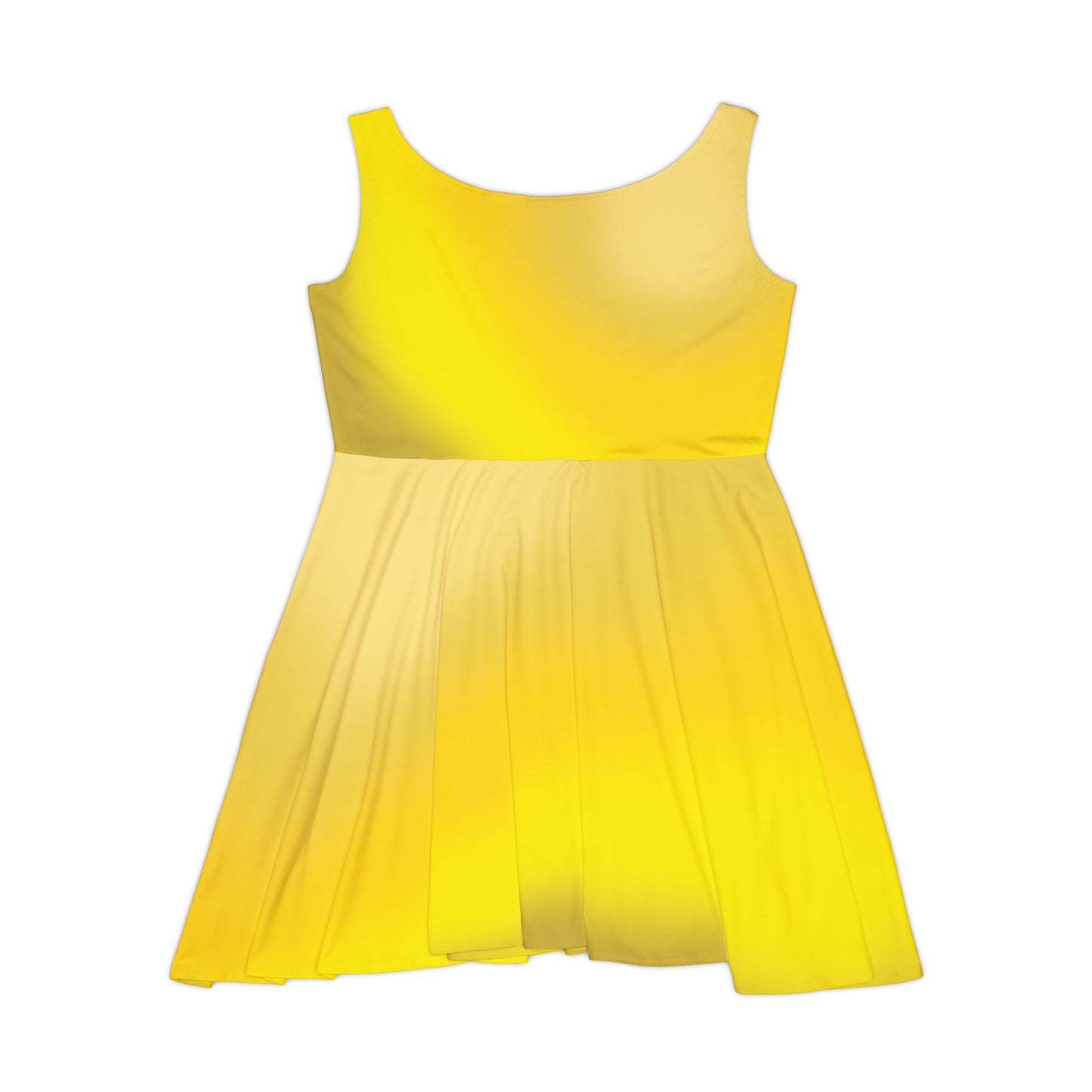 Yellow Gradient Colored Skater Dress - Perfect for any Occasion - Printspirationz