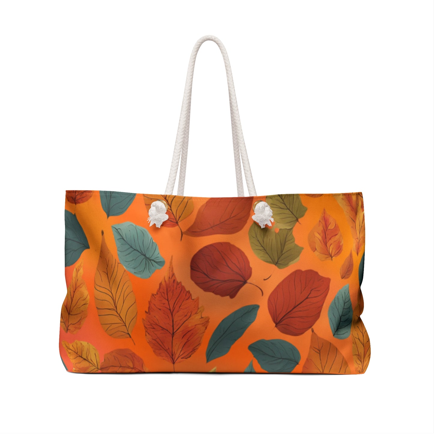 Fall Colored Leaves Weekender Bag, Custom Print on Demand Weekender Bag, Personalized Travel Duffel, Custom Print Bag, Weekend Unique bag. - Printspirationz