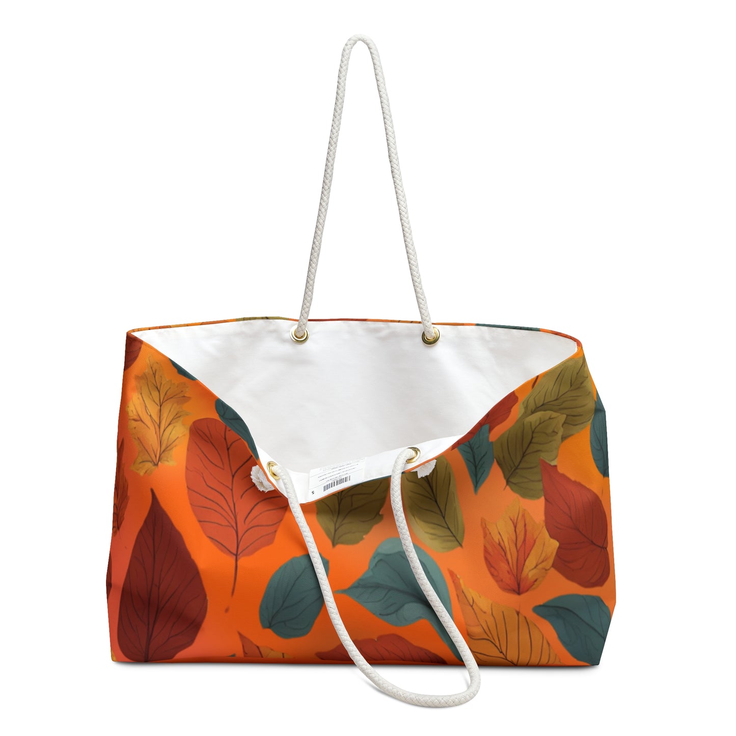 Fall Colored Leaves Weekender Bag, Custom Print on Demand Weekender Bag, Personalized Travel Duffel, Custom Print Bag, Weekend Unique bag. - Printspirationz