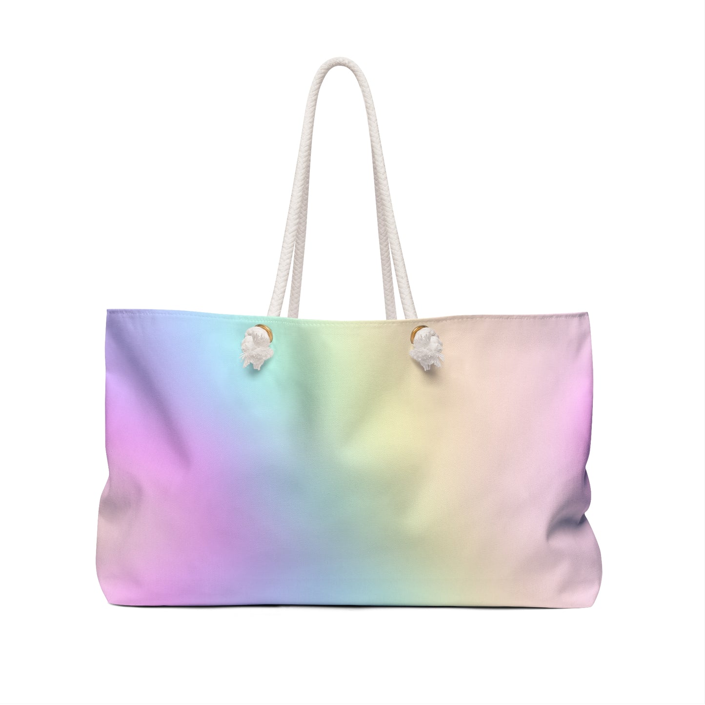 Pastel Rainbow Weekender Bag, Weekender Bag Design, Personalized Travel Duffel, Spring Colors Bag, Weekend Essential Design - Printspirationz