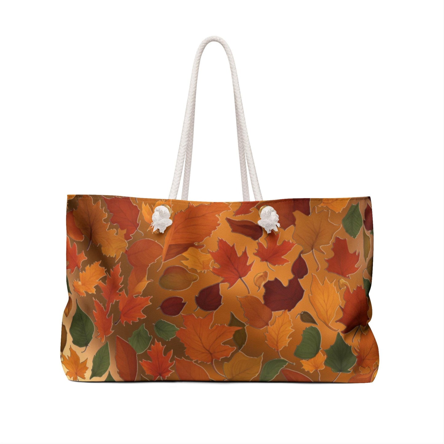 Fall Colored Leaves Weekender Bag, Custom Print on Demand Weekender Bag, Personalized Travel Duffel, Custom Print Bag, Weekend Unique bag. - Printspirationz