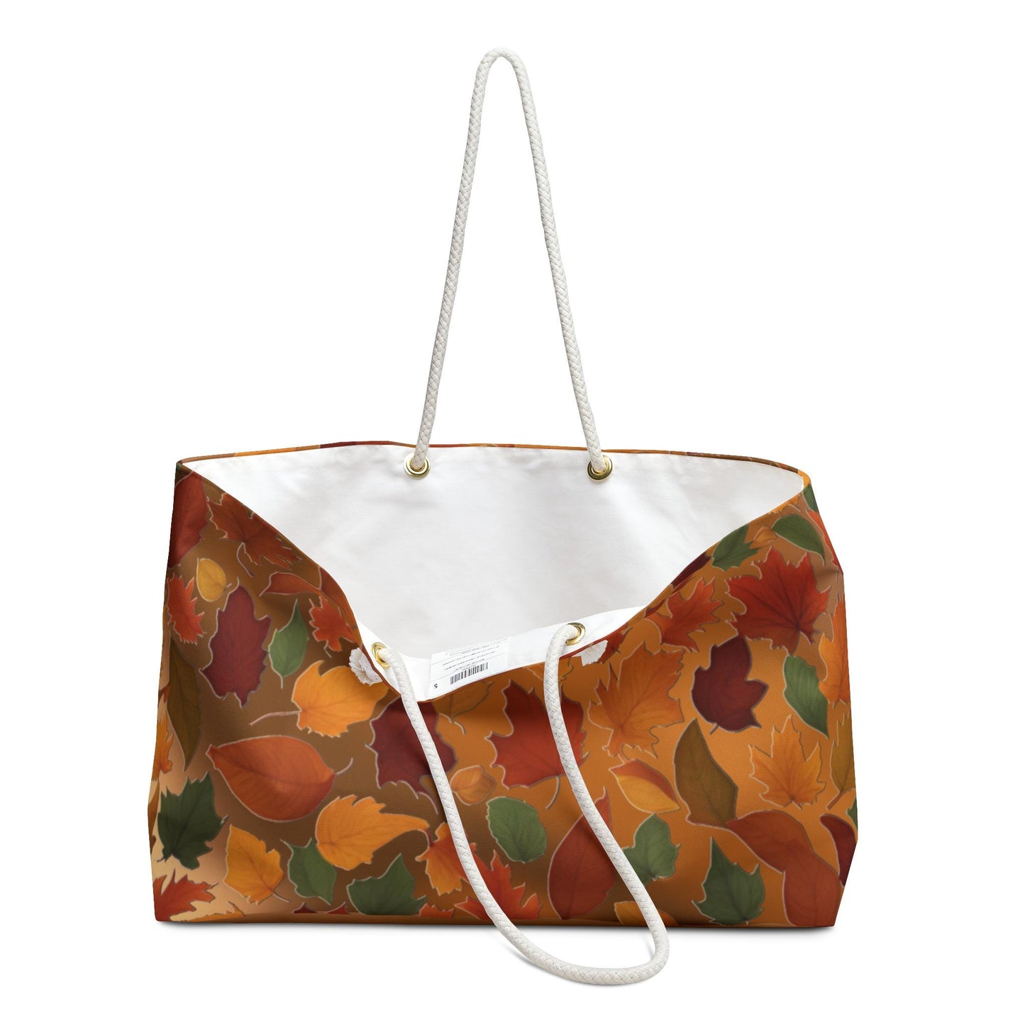 Fall Colored Leaves Weekender Bag, Custom Print on Demand Weekender Bag, Personalized Travel Duffel, Custom Print Bag, Weekend Unique bag. - Printspirationz