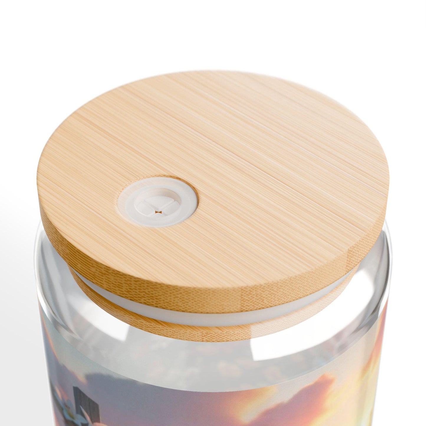 Floral Sipper Glass, 16oz, Easter Mural Inspirational Drinkware, Spring Gift, Eco-Friendly Travel Cup, Home Decor - Printspirationz