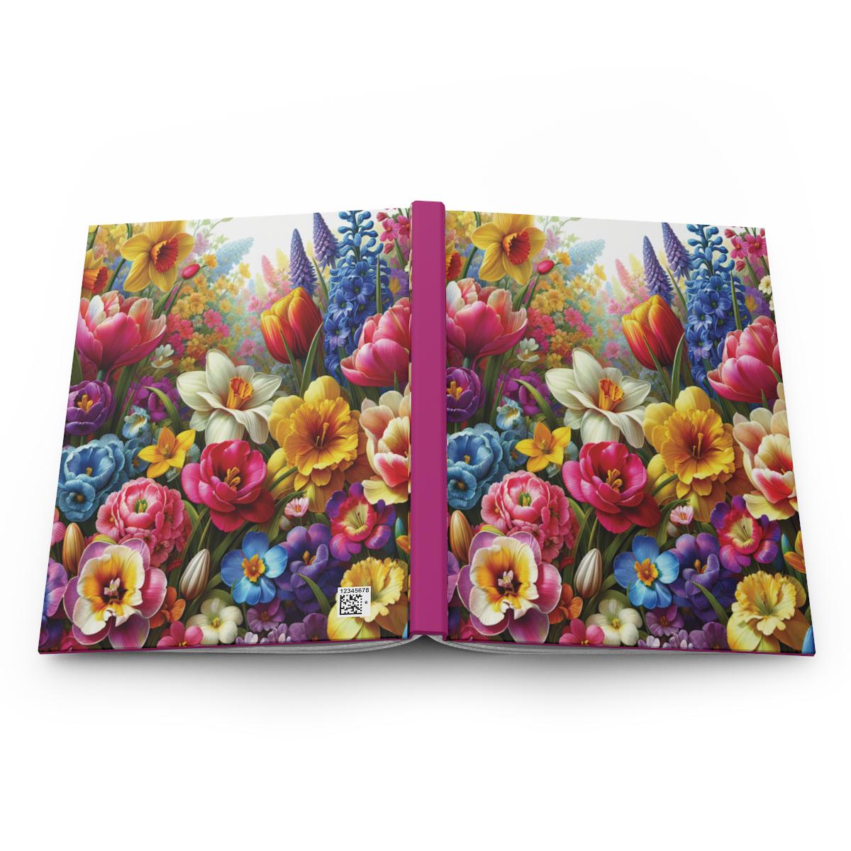 Flower Hardcover Journal Matte, Journal Print On Demand, Personalized Notebook Cover, Customized Planner, Custom Bullet Journal Cover Design - Printspirationz