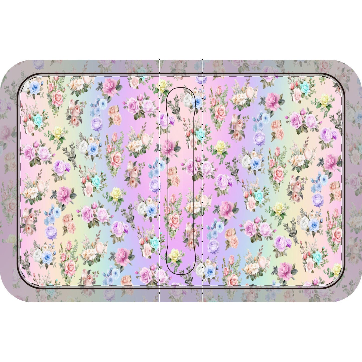 Bible Cover, Pastel Floral Bible Case, Bible Sleeve, Flower Pattern Bible Pouch, Rainbow Floral Book Cover, Christian Book Protector - Printspirationz