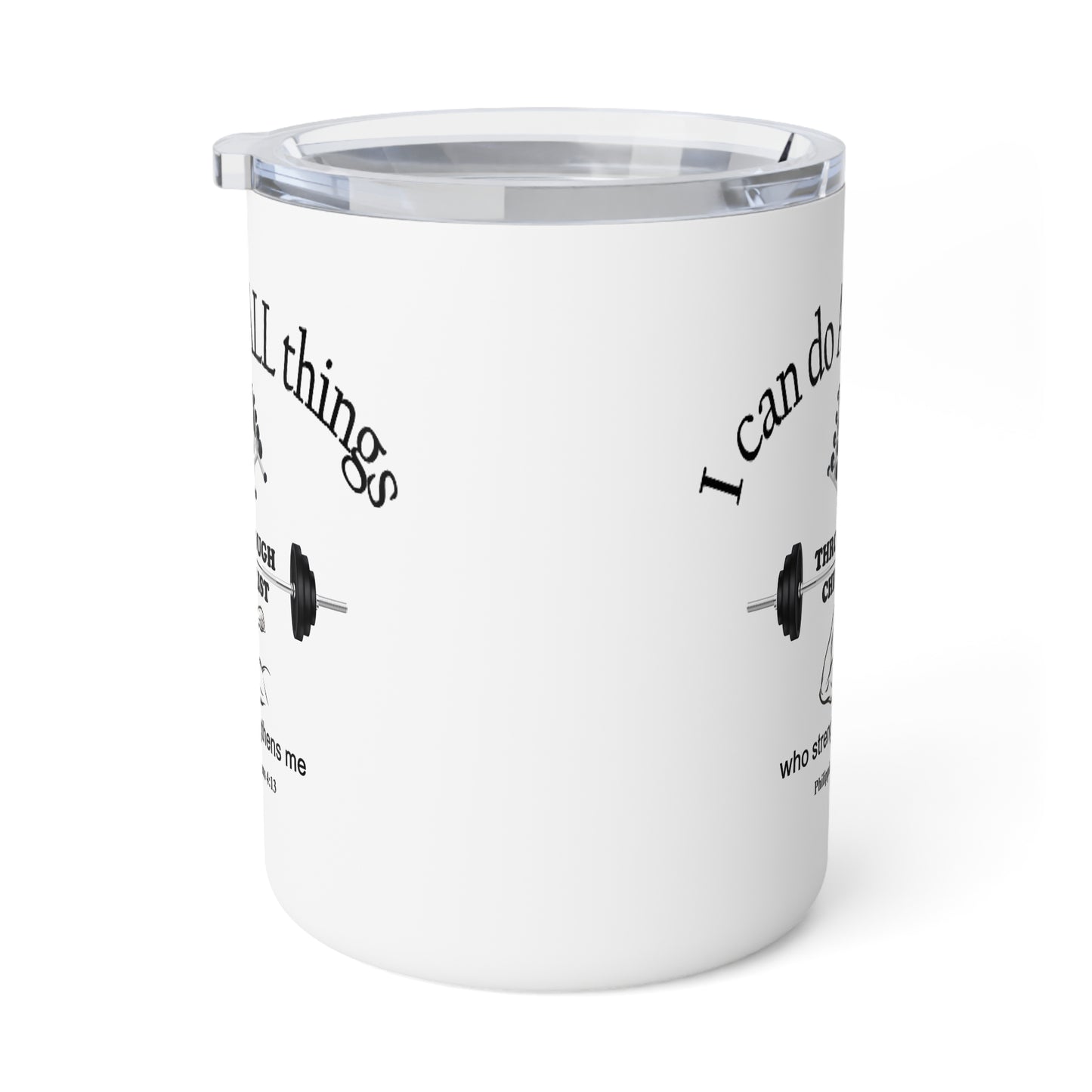 Insulated Coffee Mug, 10oz - Bible Verse Design, Christian Gift, Inspirational Quote Mug, Religious Cup, Tea Cup - Printspirationz