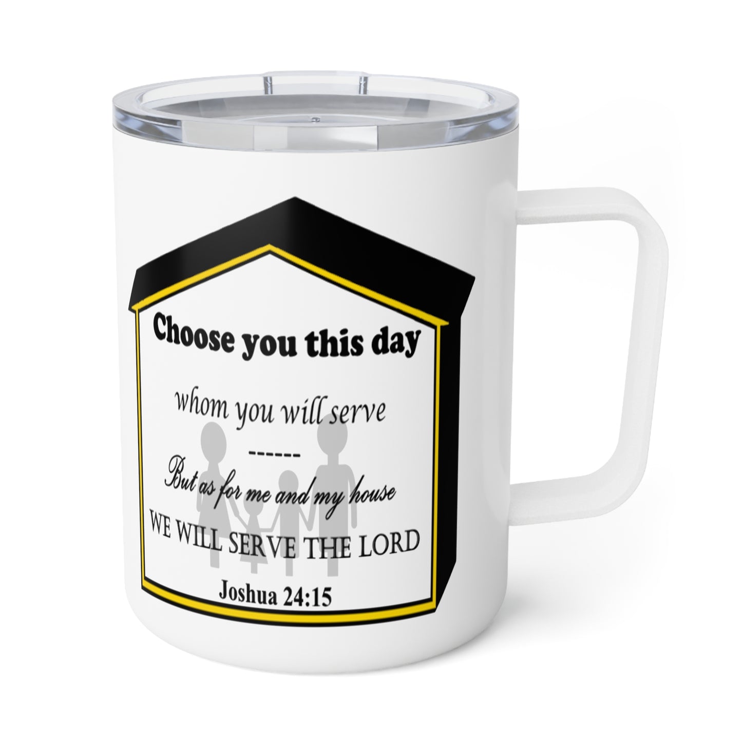 Insulated Coffee Mug, 10oz - Bible Verse Design, Christian Gift, Inspirational Quote Mug, Religious Cup, Tea Cup - Printspirationz