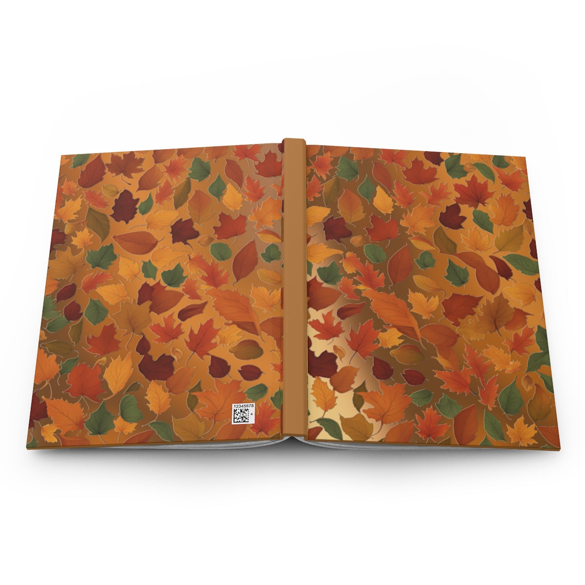 Fall Leaves Hardcover Journal Matte, Autumn Notebook, Colorful Foliage Diary, Nature Planner, Writing Sketchbook - Printspirationz