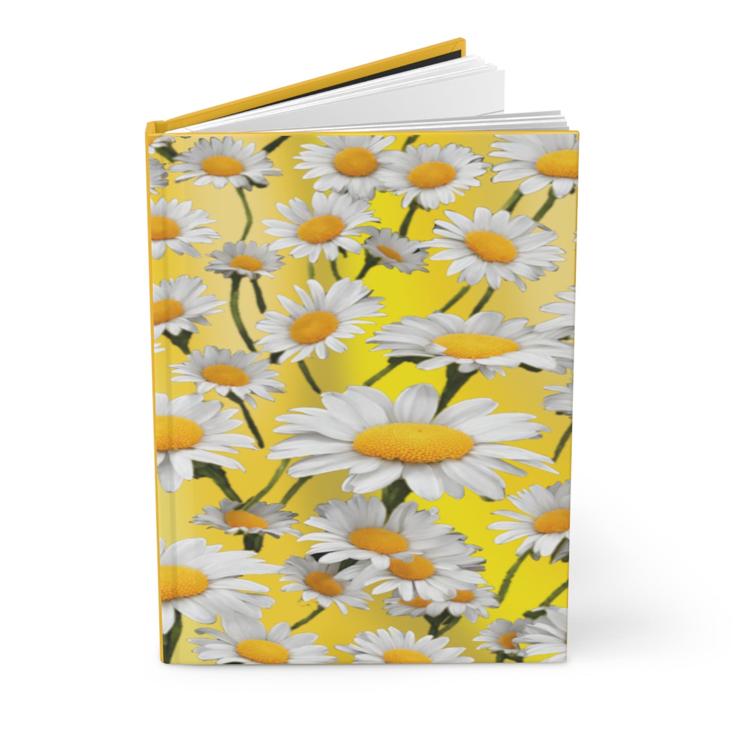 Hardcover Journal Matte, Yellow Daisies Pattern, Writing Notebook, Floral Diary, Botanical Sketchbook, Gift for Writers, Stationery, Bullet - Printspirationz