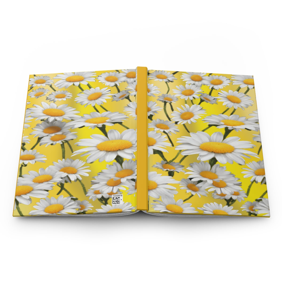 Hardcover Journal Matte, Yellow Daisies Pattern, Writing Notebook, Floral Diary, Botanical Sketchbook, Gift for Writers, Stationery, Bullet - Printspirationz