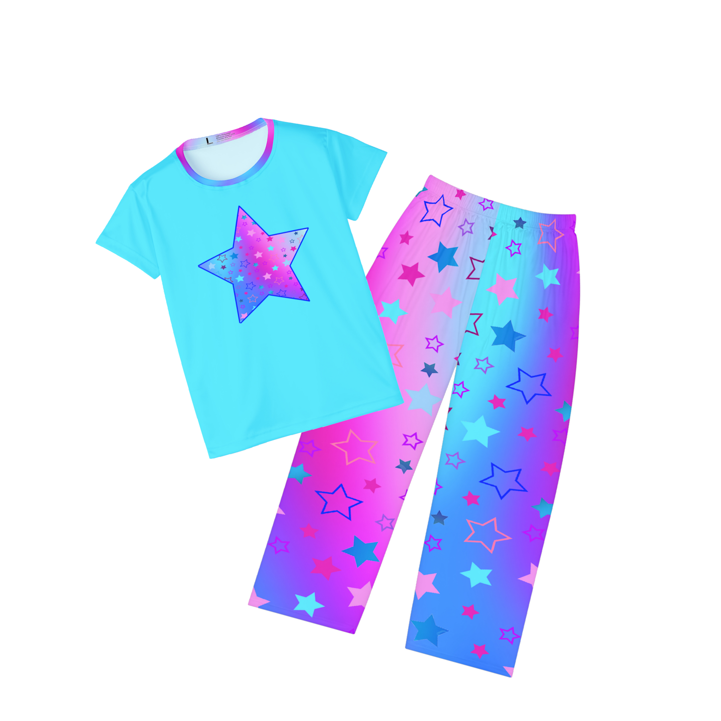 Women's Pajama Pants, Starry Night Sky Gradient Lounge Lounge Sleepwear, Galaxy Casual PJ Bottoms, Celestial Nightwear, Comfy Trousers, - Printspirationz