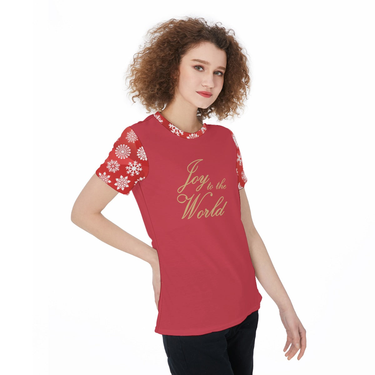 Sports Jersey, 'Joy to the World' Quote Design, Holiday Cheer, Festive Christmas Top, Athletic Wear, Gym Shirt, Workout Tank, Sportswear, Pajama Top - Printspirationz