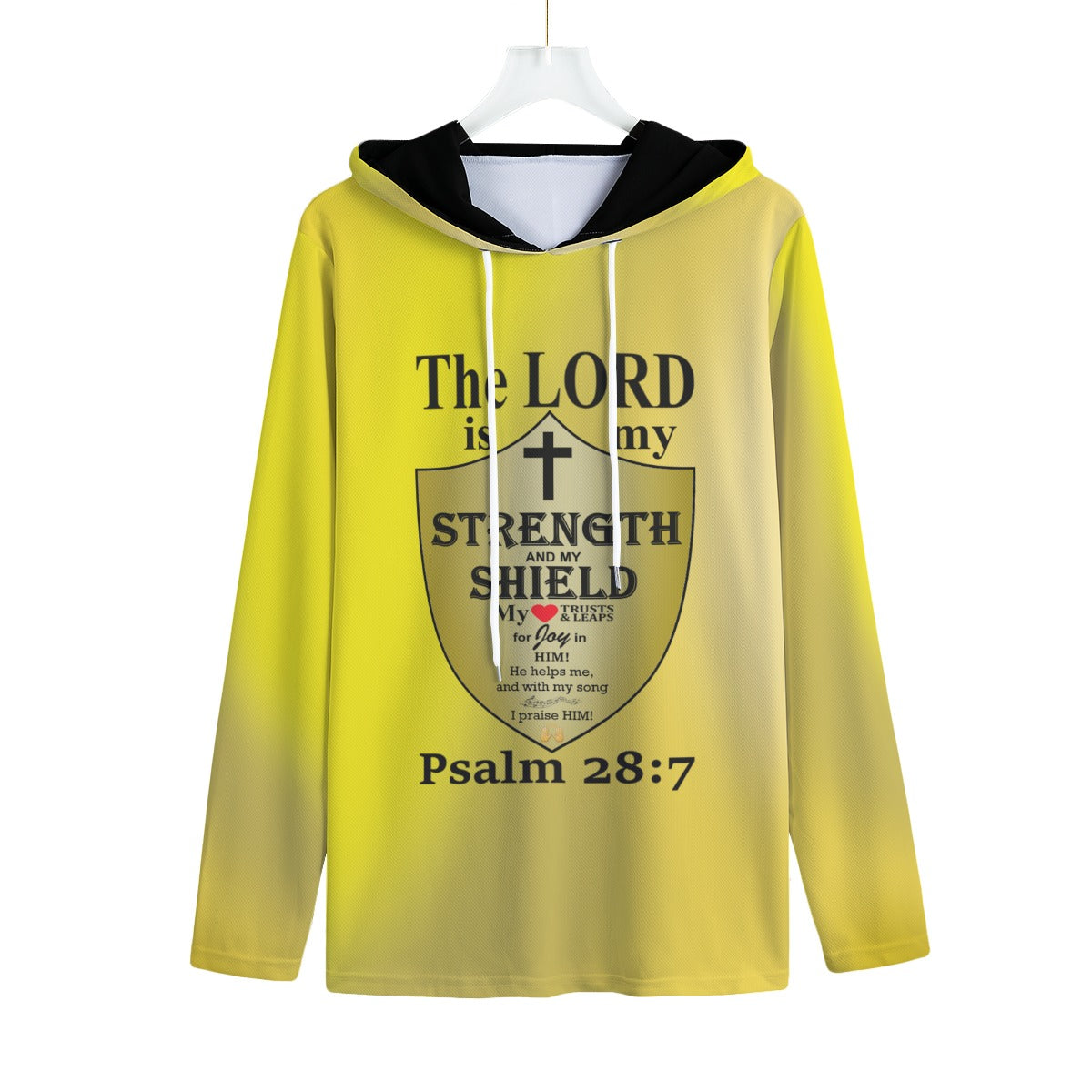 Sports Warm Up Workout Hoodie With an Inspiring bible Verse in Multiple Colors and Sizes for Active Men of Faith - Printspirationz