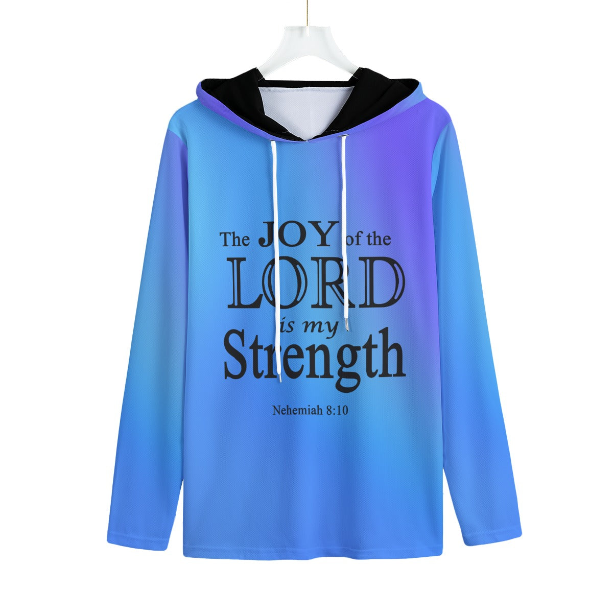 Sports Warm Up Workout Hoodie With an Inspiring bible Verse in Multiple Colors and Sizes for Active Men of Faith - Printspirationz