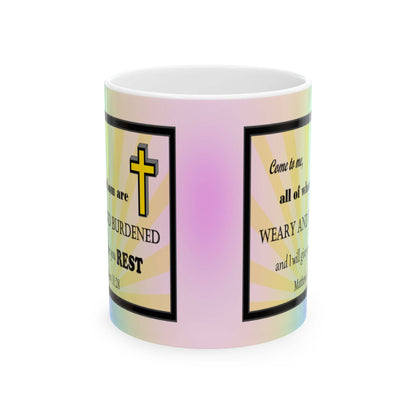 Colorful Ceramic Coffee Mug with Inspirational Bible Verse – Christian Gift for Women or Men, (11oz, 15oz), (11oz, 15oz) - Printspirationz