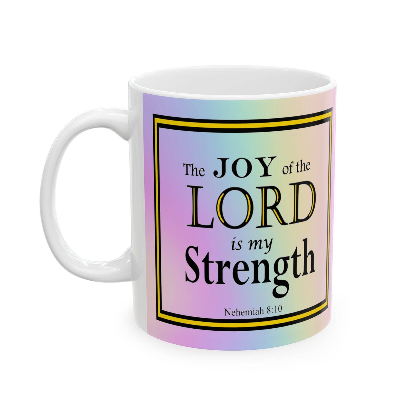 Colorful Ceramic Coffee Mug with Inspirational Bible Verse – Christian Gift for Women or Men, (11oz, 15oz) - Printspirationz