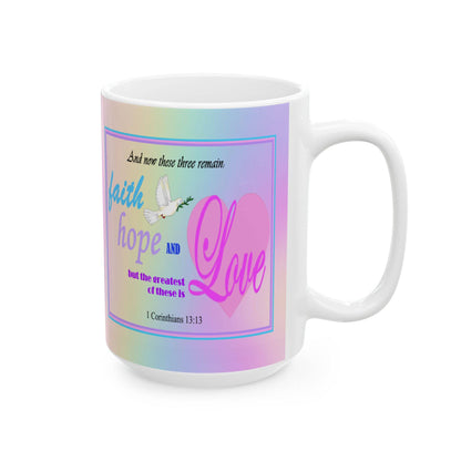Colorful Ceramic Coffee Mug with Inspirational Bible Verse – Christian Gift for Women or Men, (11oz, 15oz)g, (11oz, 15oz) - Printspirationz