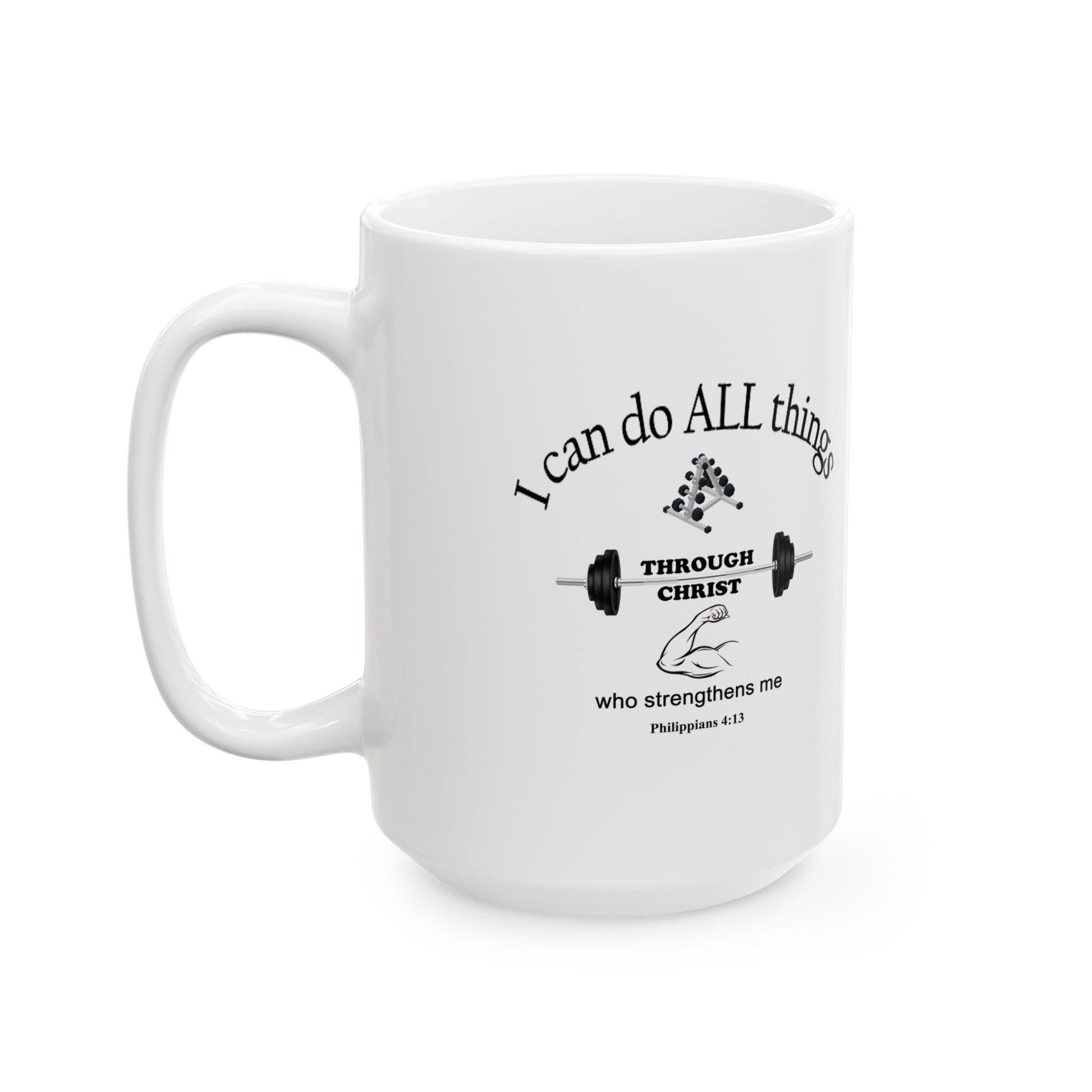 Ceramic Coffee Mug with Inspirational Bible Verse – Christian Gift for Women or Men, (11oz, 15oz), (11oz, 15oz), (11oz, 15oz) - Printspirationz