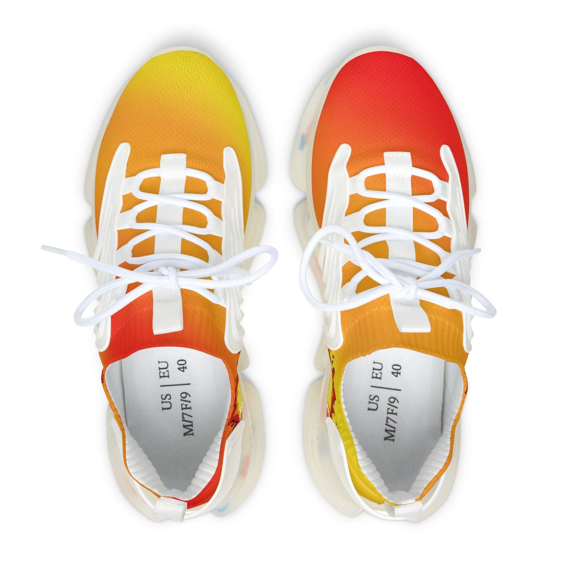 Womens Mesh Sneakers with Fire Flame Print, Breathable Lace Up Canvas Shoes for Athletic and Casual Style - Printspirationz