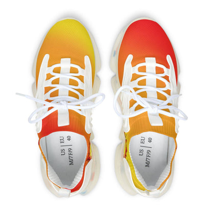 Womens Mesh Sneakers with Fire Flame Print, Breathable Lace Up Canvas Shoes for Athletic and Casual Style - Printspirationz