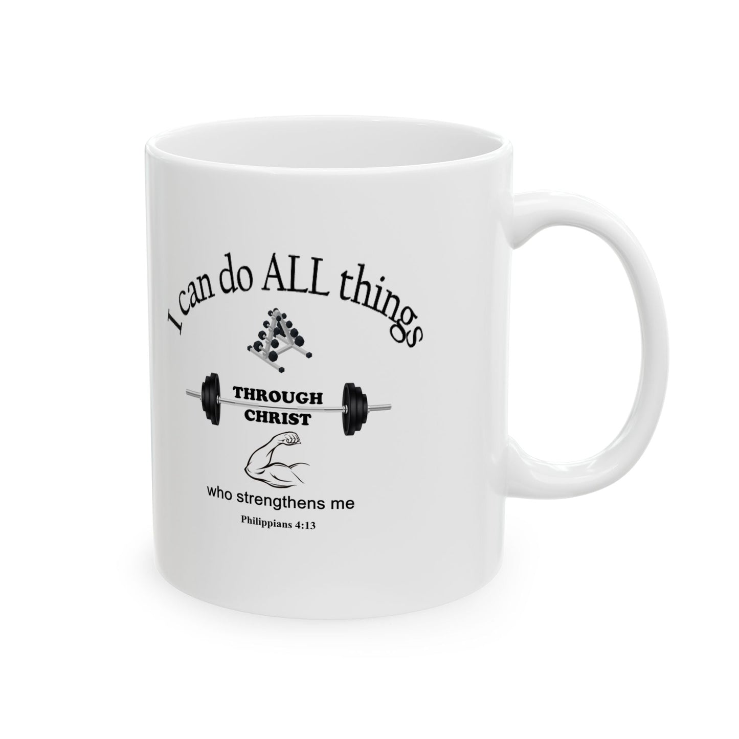 Ceramic Coffee Mug with Inspirational Bible Verse – Christian Gift for Women or Men, (11oz, 15oz), (11oz, 15oz), (11oz, 15oz) - Printspirationz