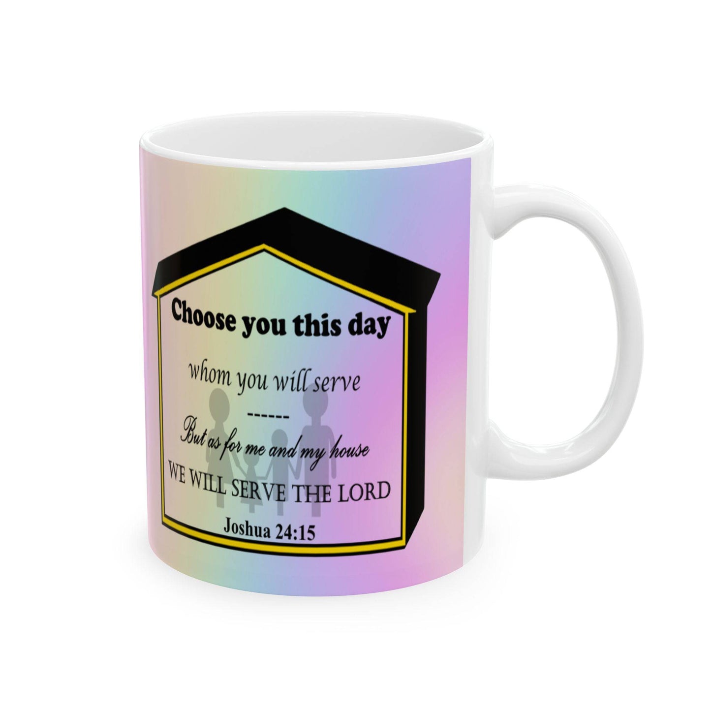 Colorful Ceramic Coffee Mug with Inspirational Bible Verse – Christian Gift for Women or Men, (11oz, 15oz), (11oz, 15oz) - Printspirationz