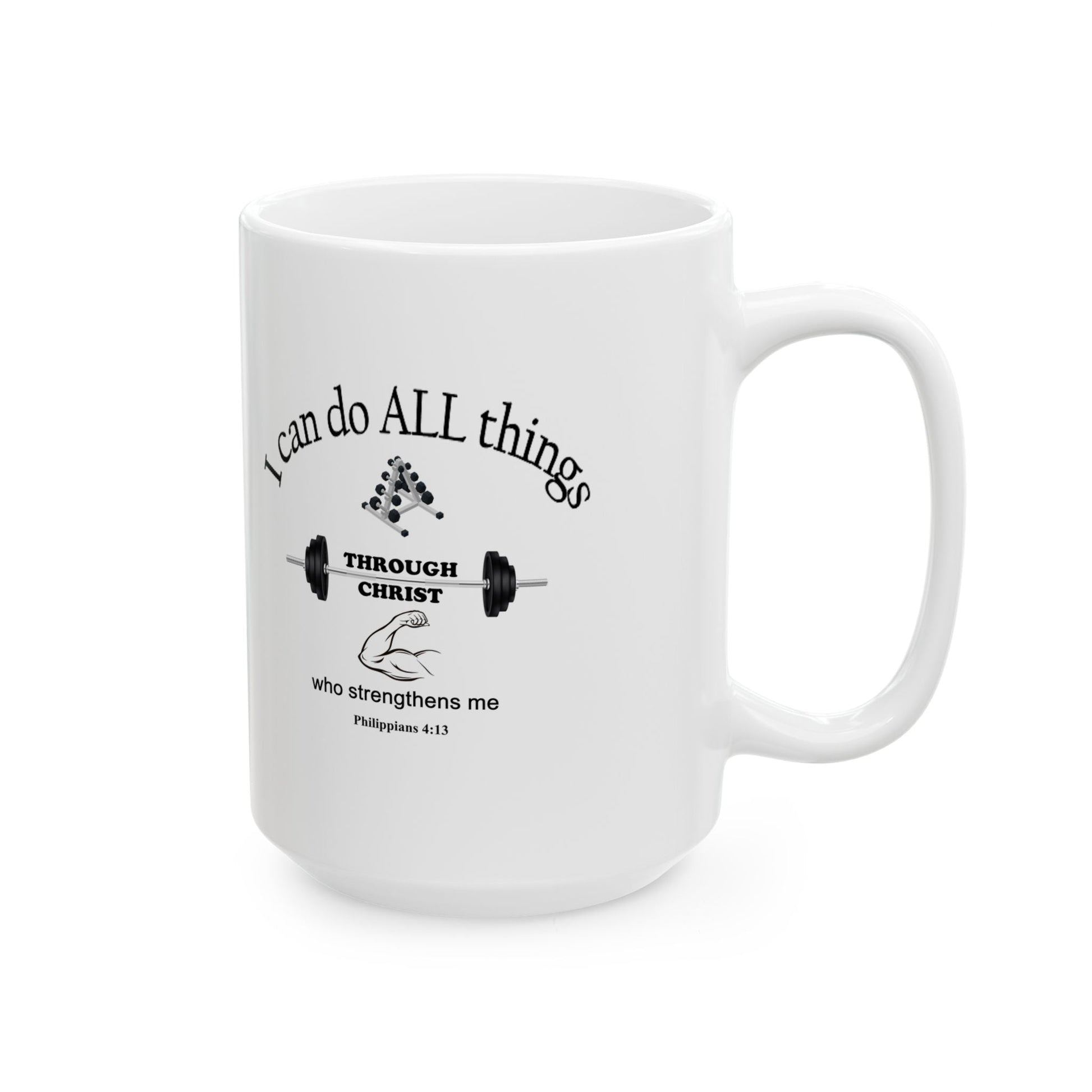 Ceramic Coffee Mug with Inspirational Bible Verse – Christian Gift for Women or Men, (11oz, 15oz), (11oz, 15oz), (11oz, 15oz) - Printspirationz