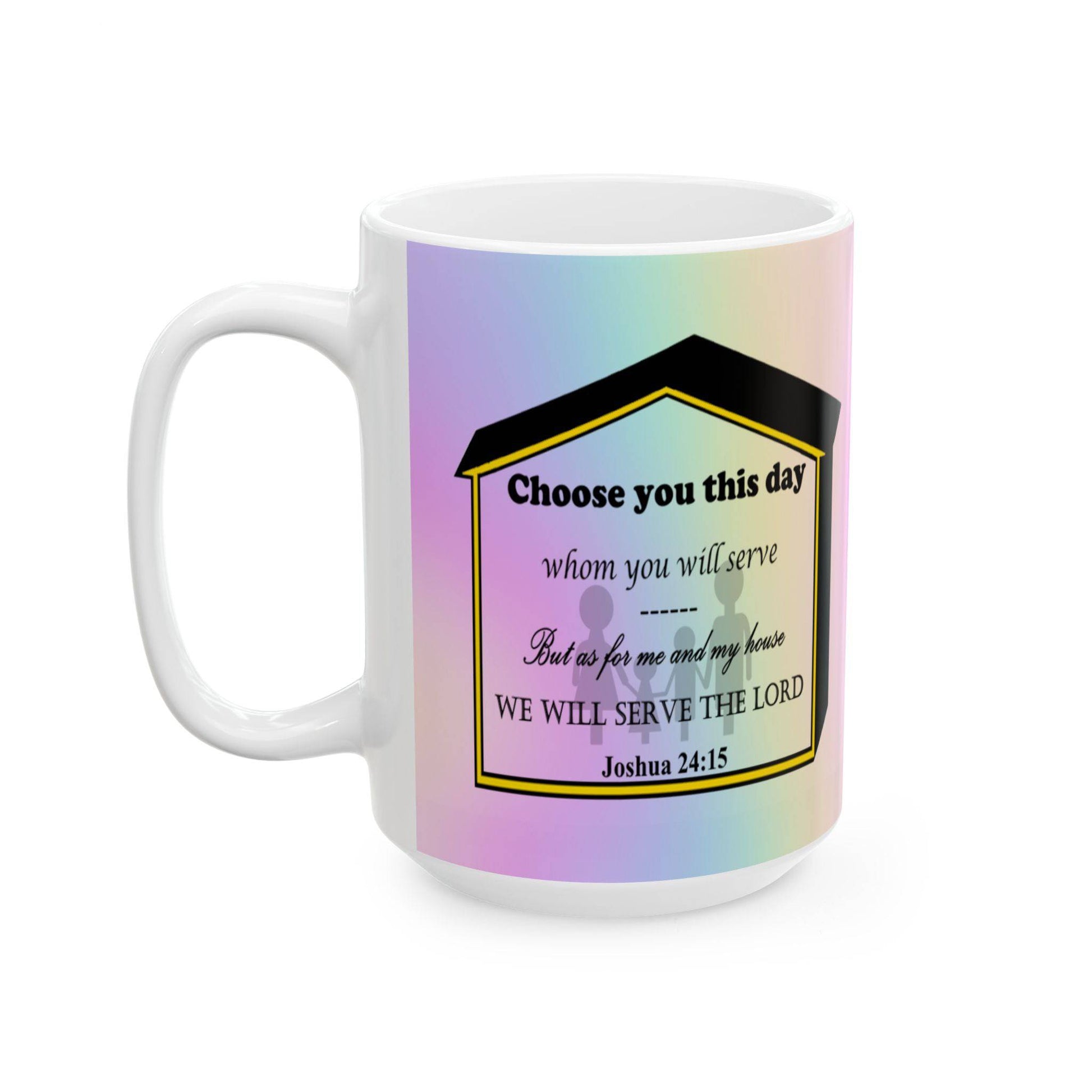 Colorful Ceramic Coffee Mug with Inspirational Bible Verse – Christian Gift for Women or Men, (11oz, 15oz), (11oz, 15oz) - Printspirationz