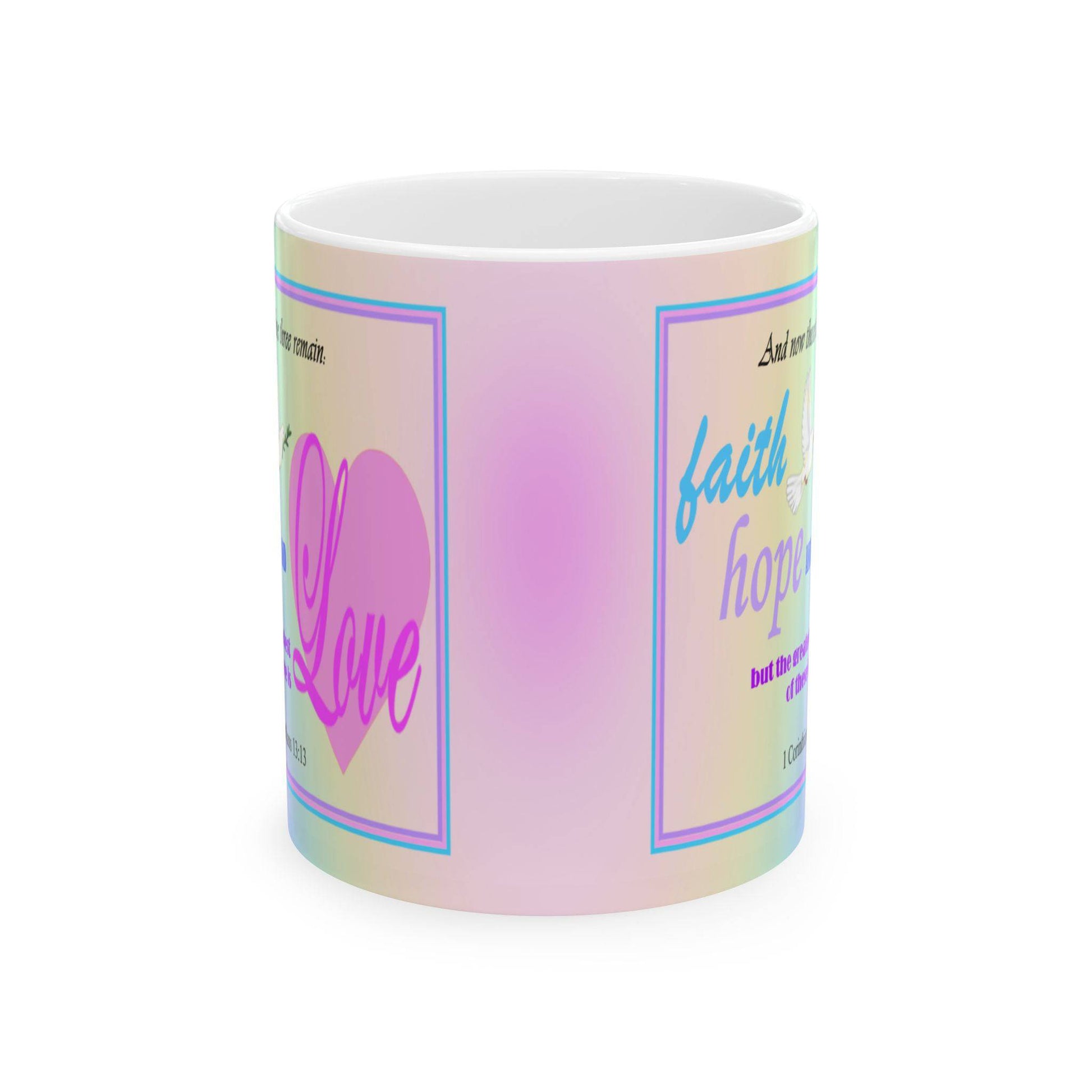 Colorful Ceramic Coffee Mug with Inspirational Bible Verse – Christian Gift for Women or Men, (11oz, 15oz)g, (11oz, 15oz) - Printspirationz