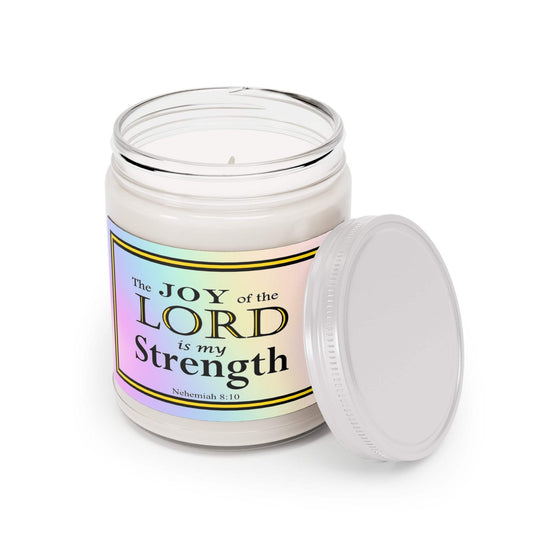 Aromatherapy Candles Biblical Quotes - Rainbow Label - Assorted Scents Lid Off- Printspirationz