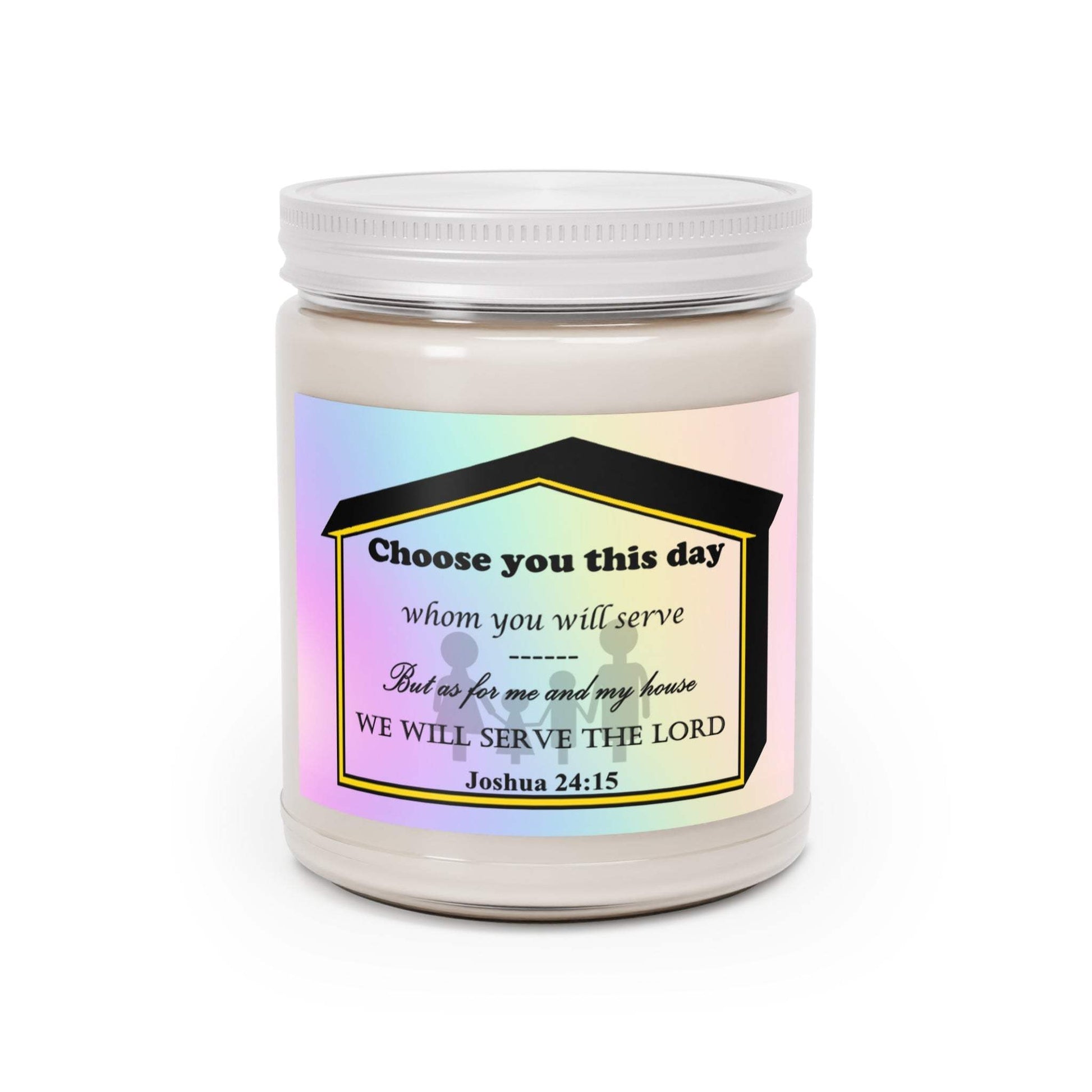 Aromatherapy Candles Biblical Quotes - Rainbow Label - Assorted Scents Lid On- Printspirationz