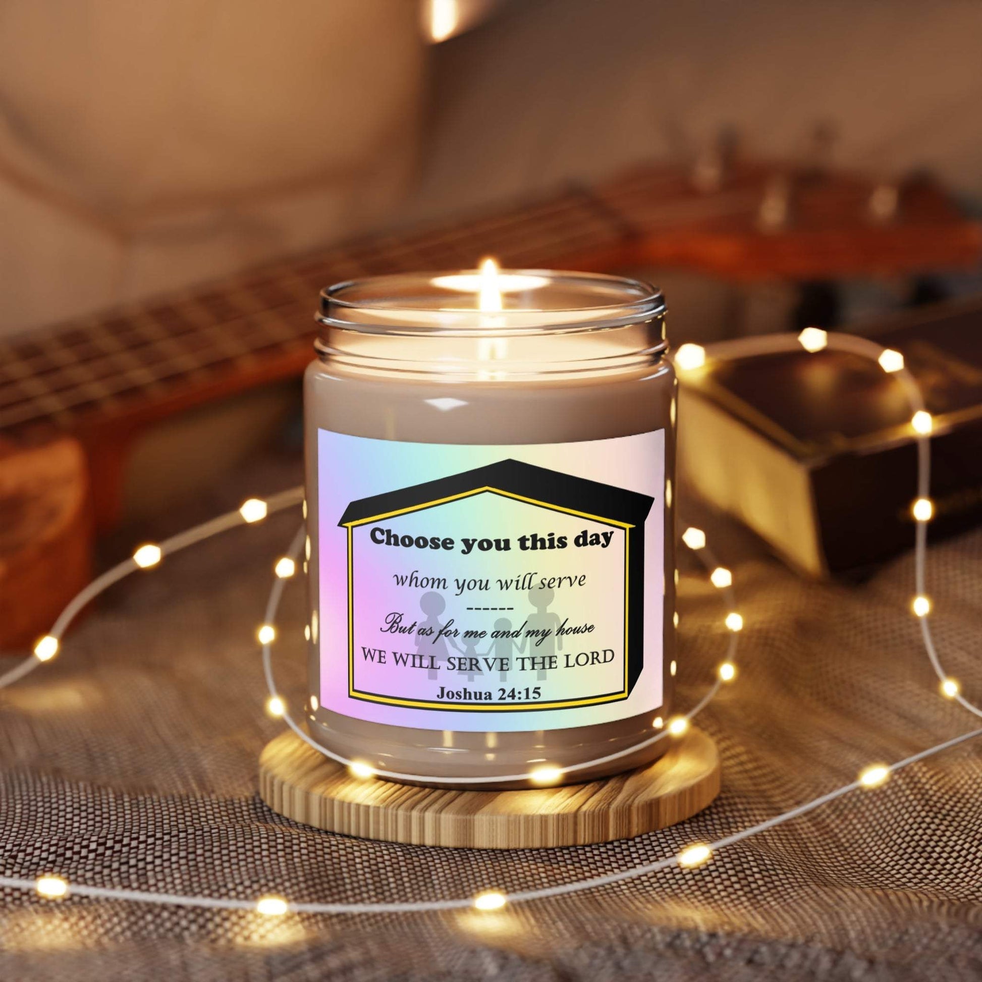 Aromatherapy Candles Biblical Quotes - Vibrant Rainbow Label - Assorted Scents with Lights - Printspirationz