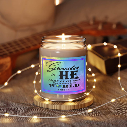 Aromatherapy Candles Biblical Quotes - Vibrant Rainbow Label - Assorted Scents with Lights - Printspirationz