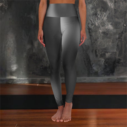 High Waist Yoga Leggings Gradient Colored - Black - Printspirationz