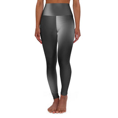 High Waist Yoga Leggings Vibrant Gradient Colored - Black