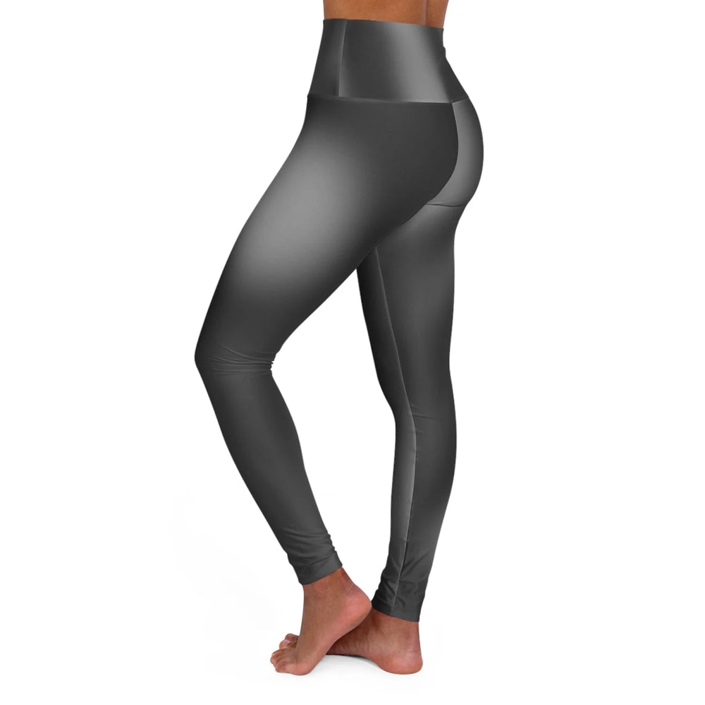 High Waist Yoga Leggings Vibrant Gradient Colored - Black