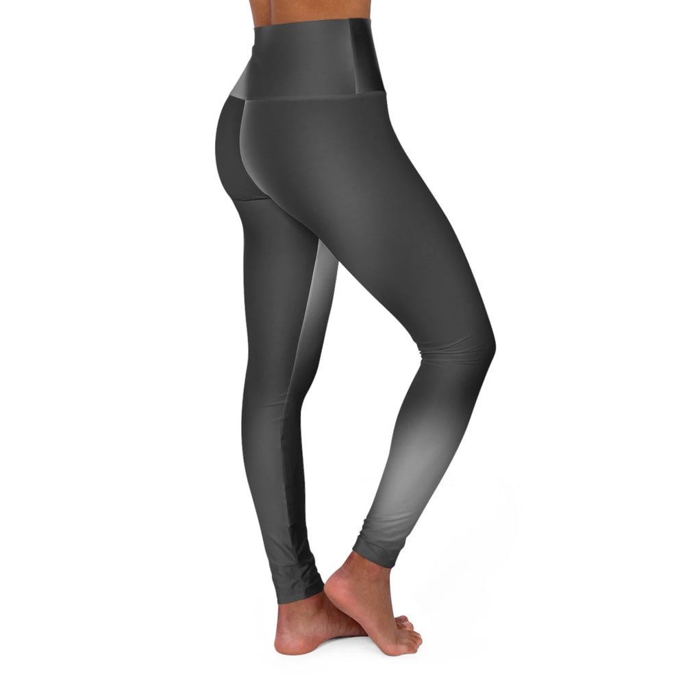 High Waist Yoga Leggings Vibrant Gradient Colored - Black