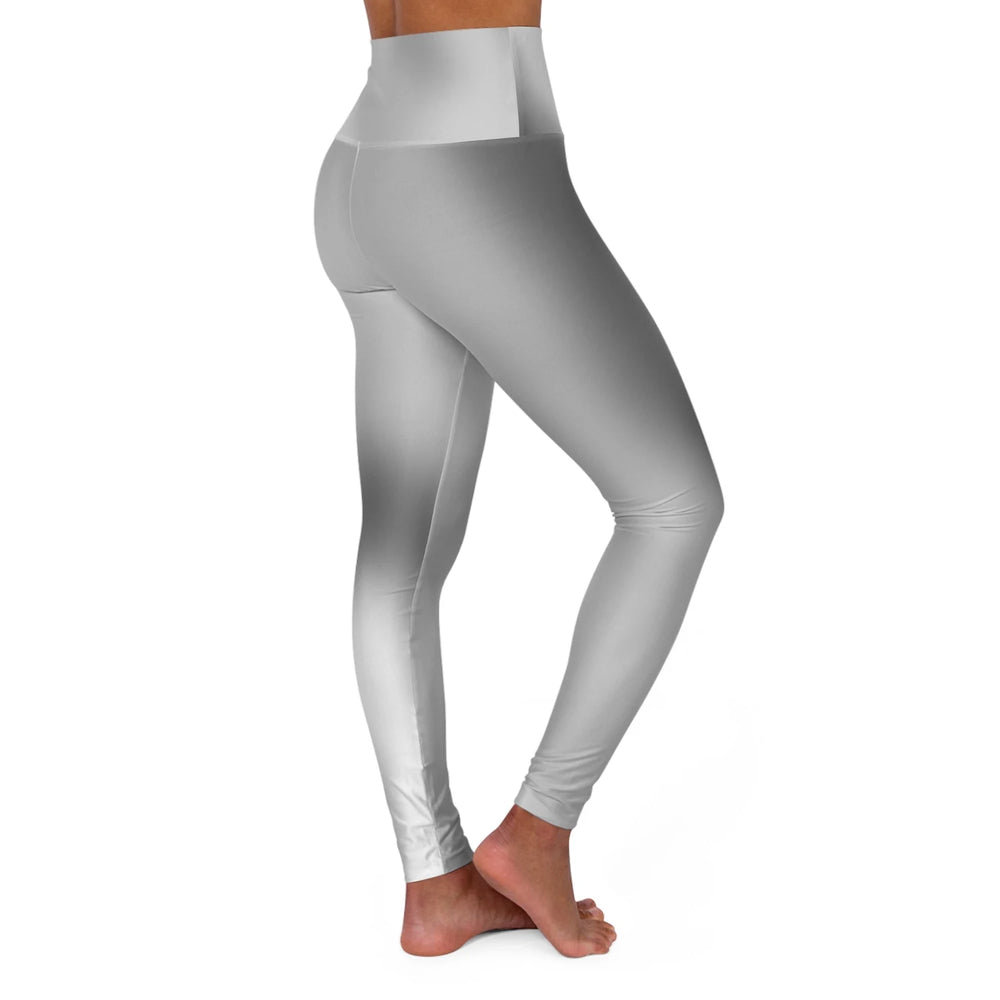High Waist Yoga Leggings Vibrant Gradient Colored - Grey